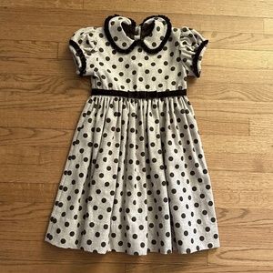 Rachel Riley Brown Polka Dot Dress Girls Size 6